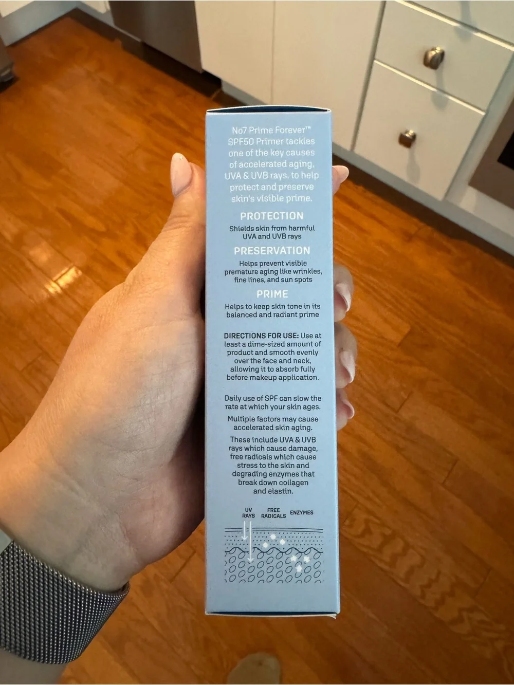 No7 Prime Forever SPF50 Primer - Light Blue